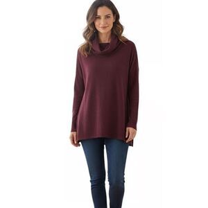 Eileen fisher wool turtleneck tunic sweater , XS $235 B4